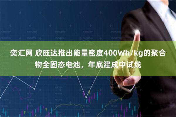 奕汇网 欣旺达推出能量密度400Wh/kg的聚合物全固态电池，年底建成中试线